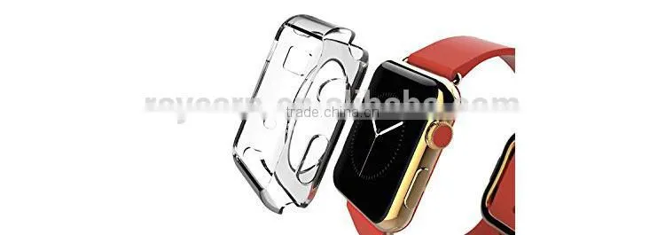 Hot Selling soft tpu cell phone 38mm 42mm Transparent back Case For Apple Watch