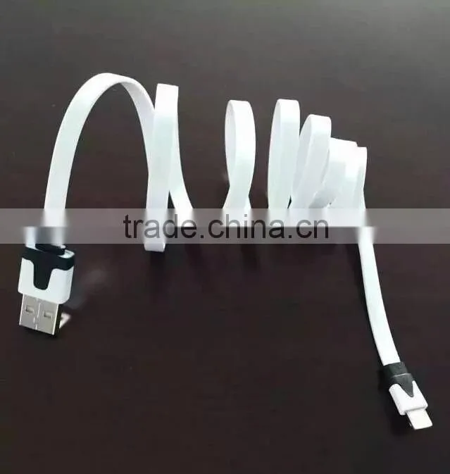 colorful flat noodle usb data cable for charging and transmit wholesale price hight quality