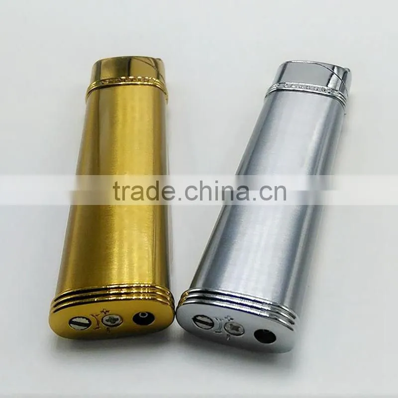 Portable designer cigarette gold lighter