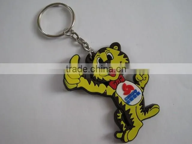 for promotional gifts items made in china 3d soft pvc animal shaped custom keychains
