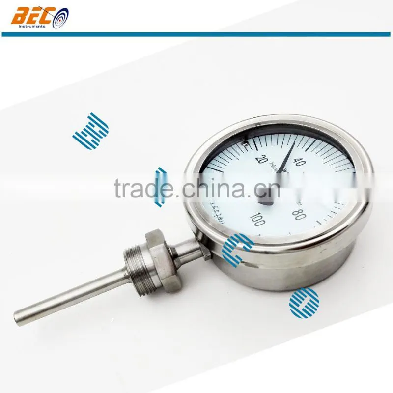 Factory price painted steel industrial thermometer bimetal thermometer