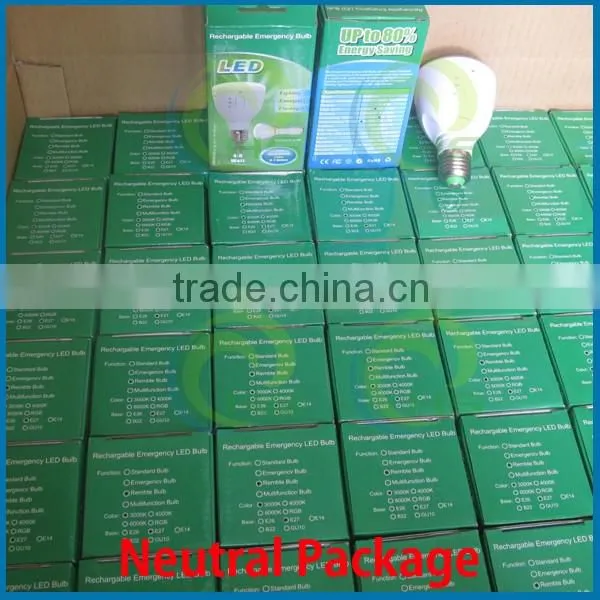 rechargeable led emergency light,4W E27 LED Rechargeable Light With PC And Engineering Plastic Material