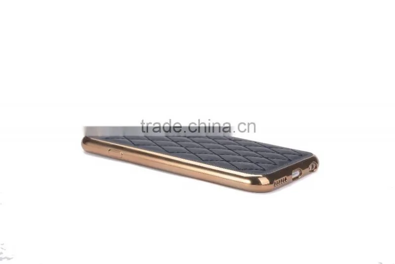 factory supply Soft TPU golden electroplating back cover for iphone6s