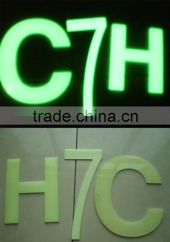 luminescet house numbers/glow in dark numbers/photoluminescent numbers
