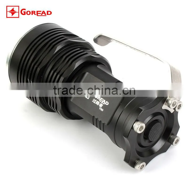 GOREAD Y50 Black Aluminum High bright rechargeable 1000lum T6 flashlight search light