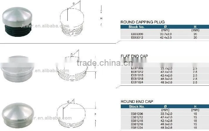 SS/Stainless steel Handrail End Cap