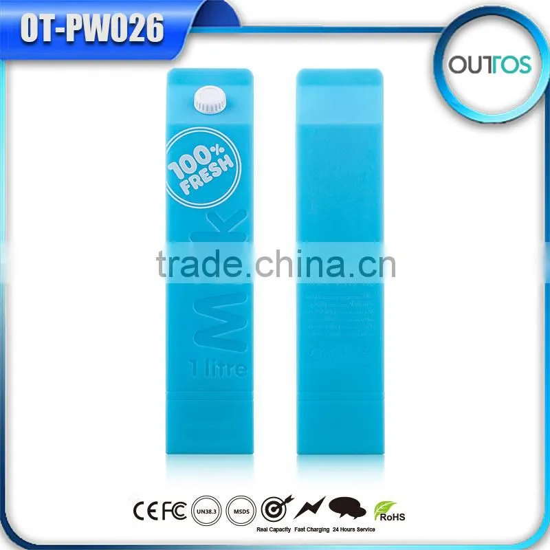 Hot selling promotion gift milk power bank 2200mah