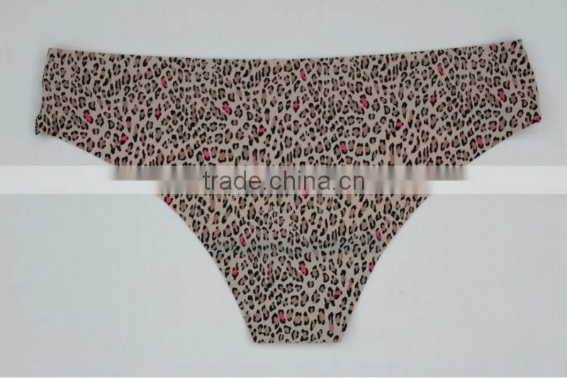 Sexy Ladies Folded Leopard Print One Piece Thong Inner Wear