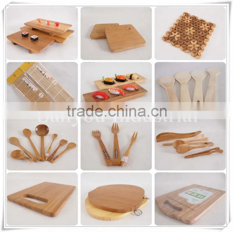 Natural Bamboo Dinner Plate Dish of Different Sizes