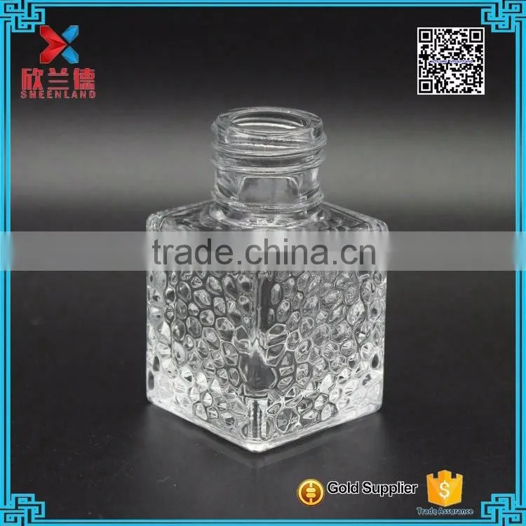 wholesale embossed square empty aroma reed diffuser glass bottle 45ml