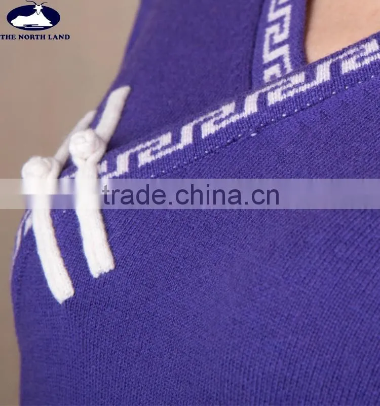 Ladies' Fashion Pullover with Mongolian Elements WSW031002