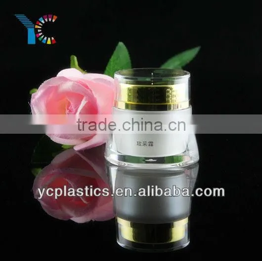 Horse Shoe Cream Acrylic Plastic Jars For Cosmetics