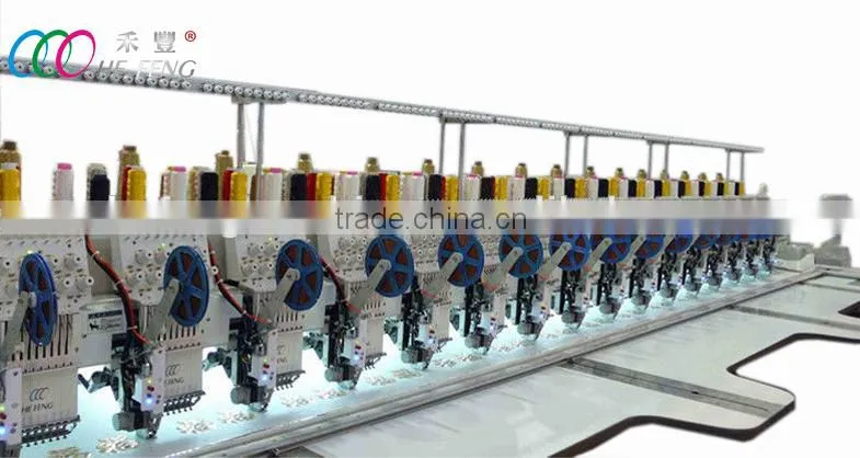 15 Heads 9 Needles Garment Embroidery Machine With Single Sequin