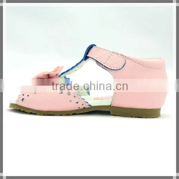 Fashion flat summer sandals for girl with bow 2016