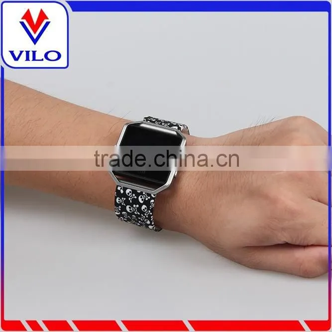 Customized Pattern Silicone Replacement Watch Band Wrist Strap For Fitbit Blaze Smart Watch
