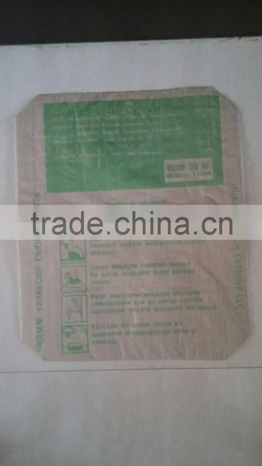 Pp woven fabric valve bag for vacuum bag cement valve bag