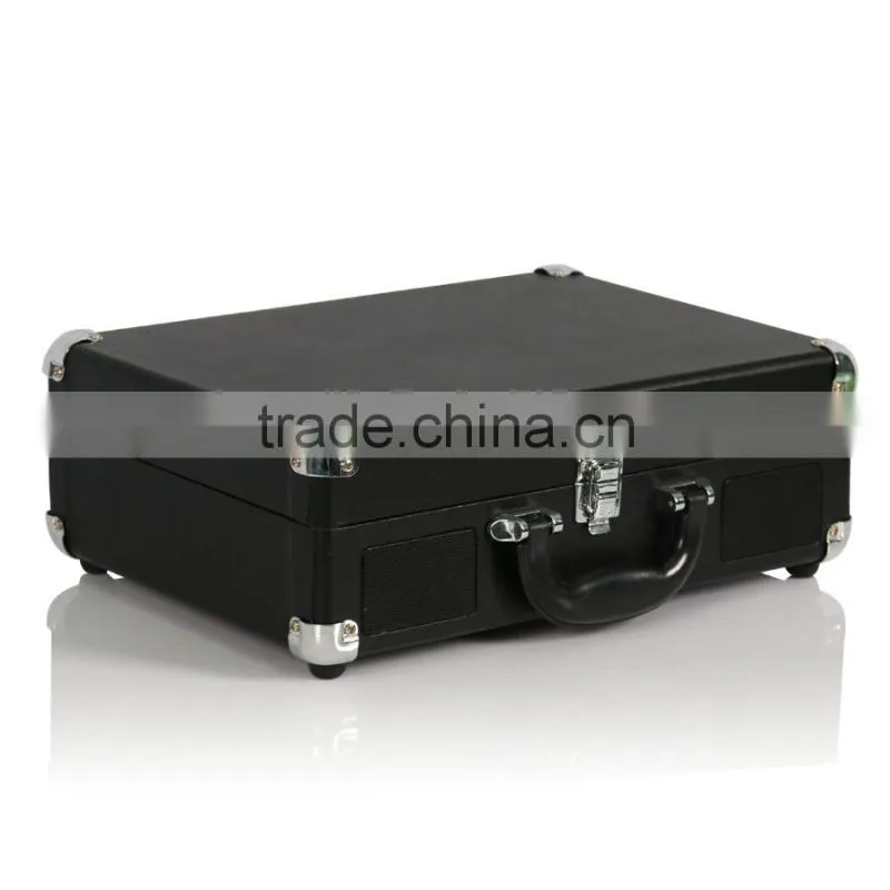 2015 Newest portable suitcase turntable player vinyl player with bluetooth