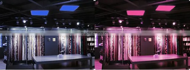 Hotel RGB full color led lights Wifi and 2.4G Wireless remote control 600x600 RGB led panel light 2x2 led flat panel 60x60cm