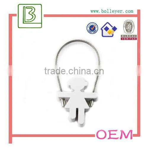 Blank Metal silver clover hardware gift Keychain
