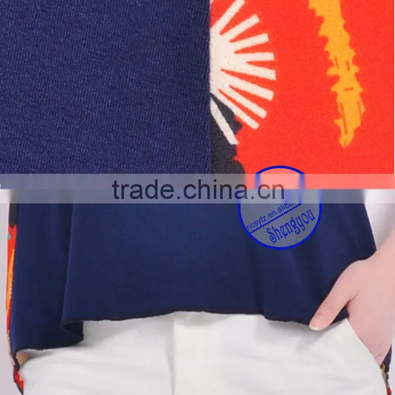 2015 China supplier custom fashion womens printed t shirt wholesale