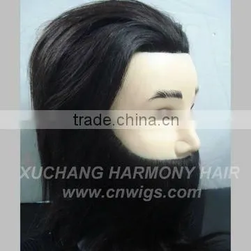 Male/Female human hair training head/natural hair training mannequins head