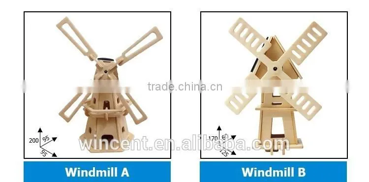 DIY solar powered wooden Educational Science toys