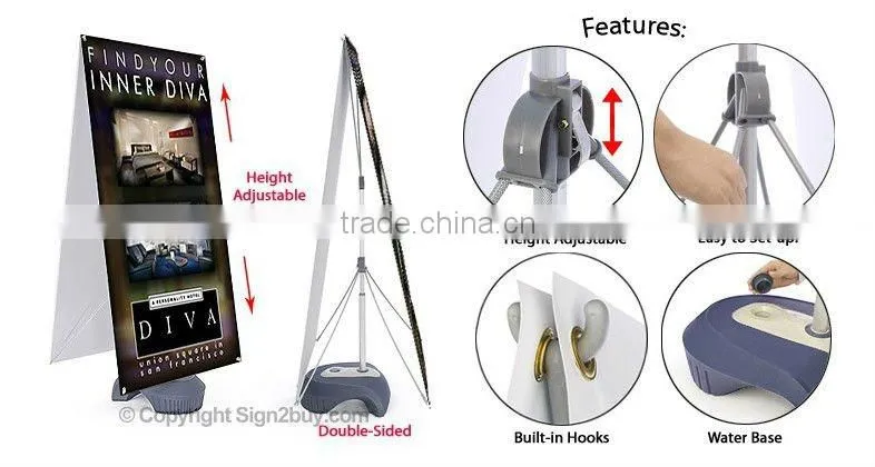 Outdoor Water Base Double Sided Banner Stands Wholesale