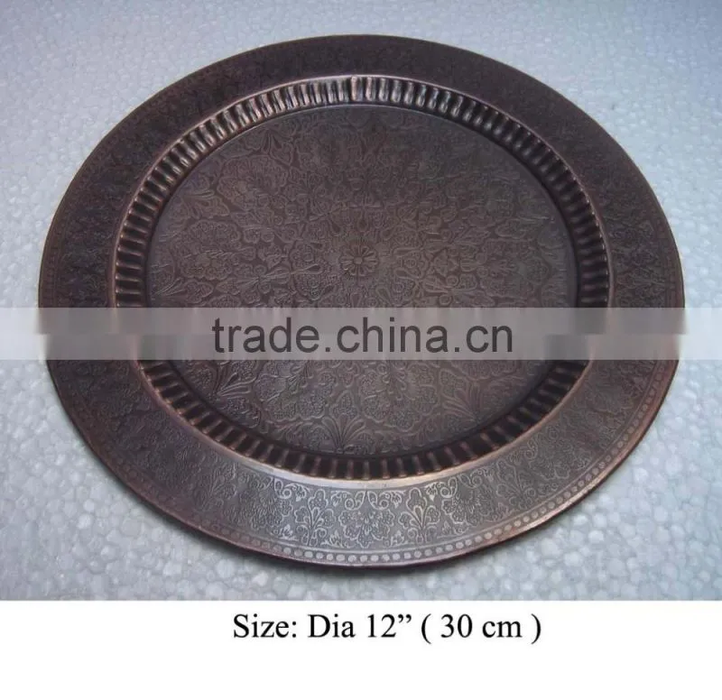 wedding bronze charger plate