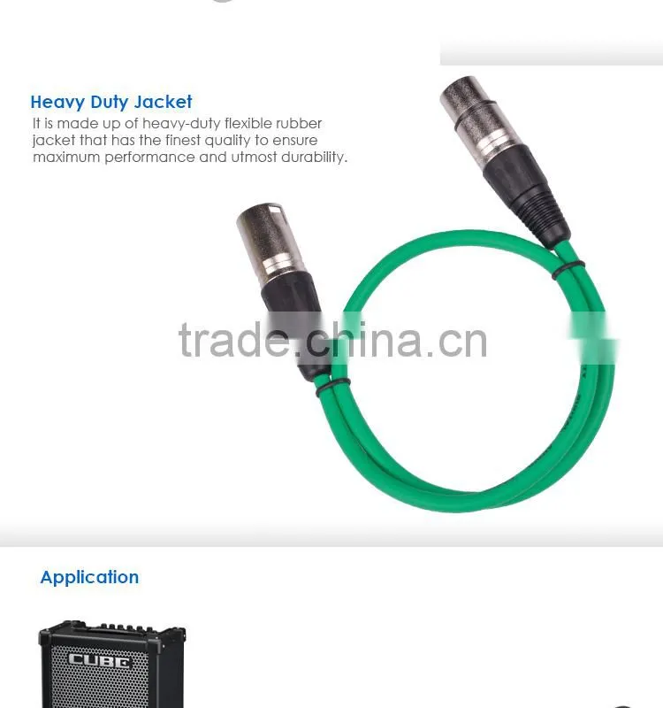Mic Cable Cords - XLR Male to XLR Female Colored Cables