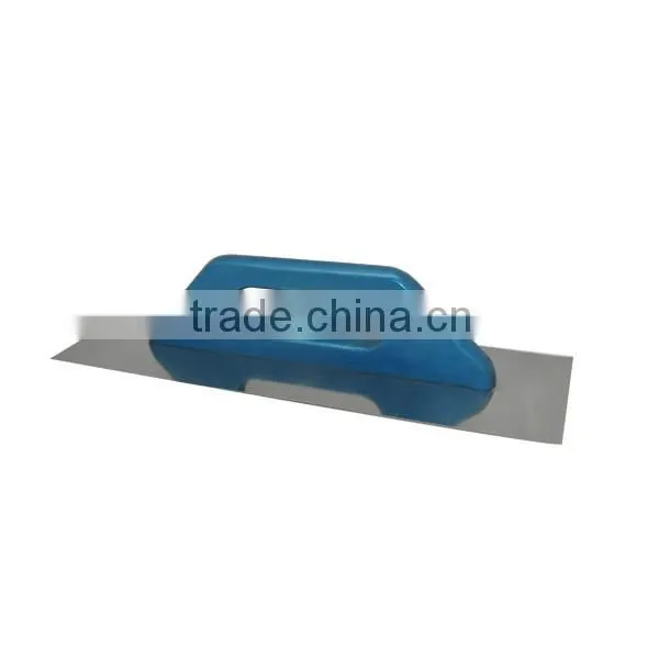 480mm Plastering trowel with Silver Blue Wooden Handle , Cement Trowel
