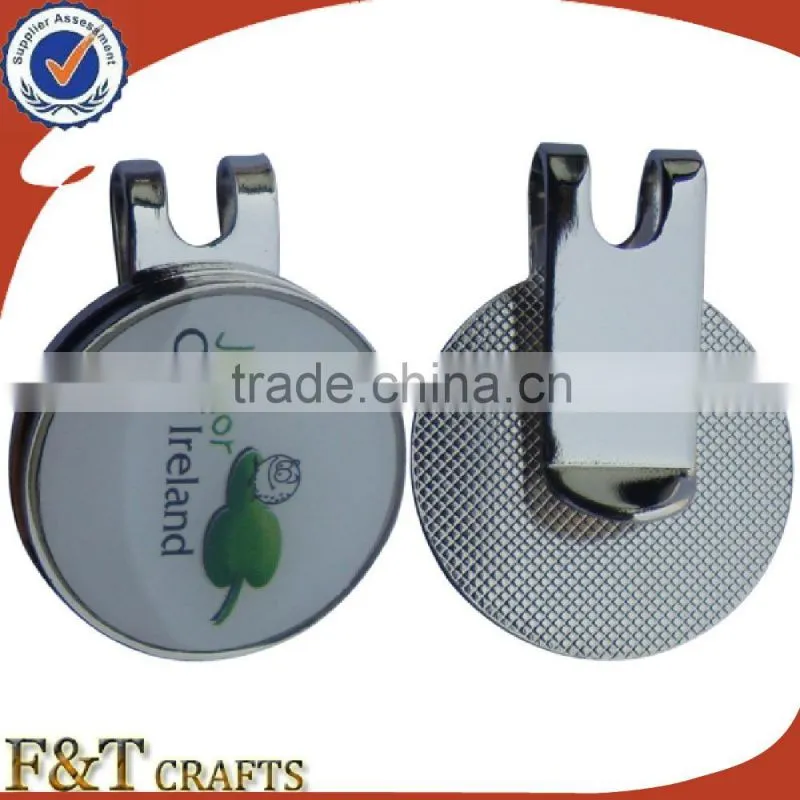 Zinc alloy palting nickle blank golf ball marker make in China
