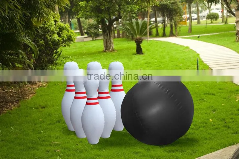giant inflatable bowling set game/inflatable bowling pin for kids