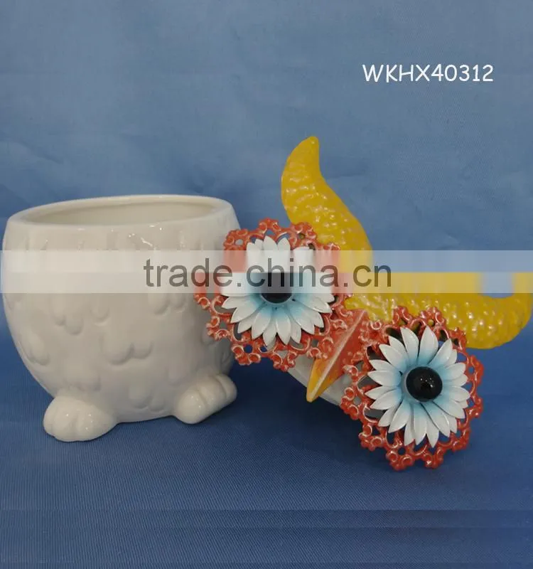 Candy holder for kids decoration white owl for sale