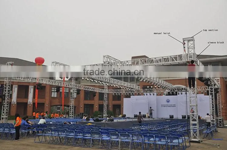 Pyramid aluminum outdoor concert stage roof truss