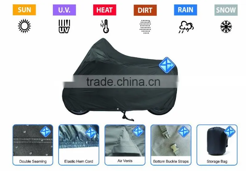 High quality silver coated waterproo motorcycle covering