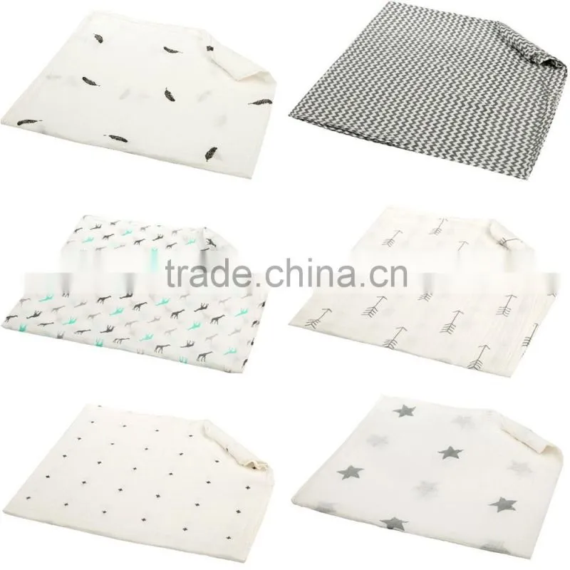 hot sale muslin swaddle custom printed blankets