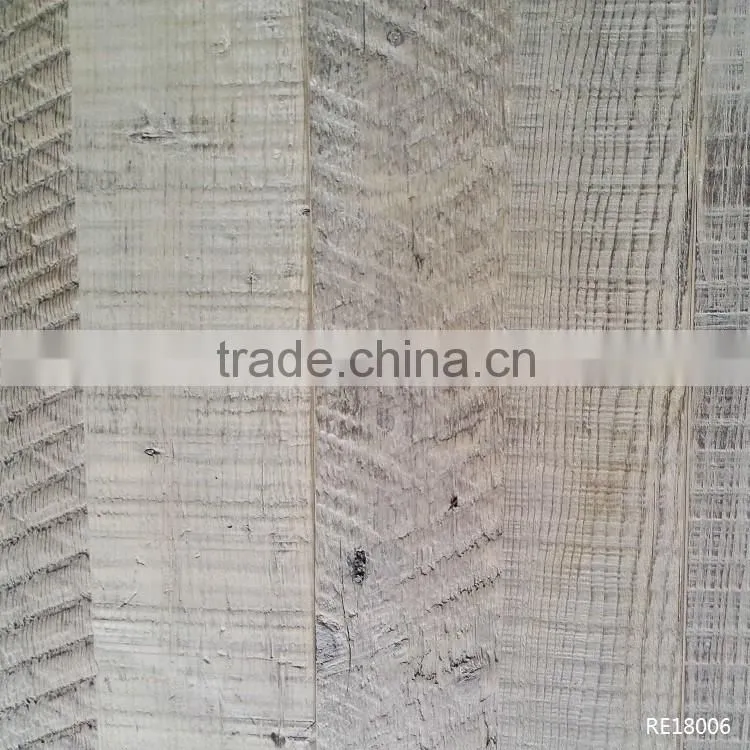 Brown Oil Recycled Pine Wood Flooring Reclaimed Surface Design