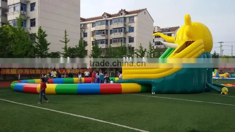 commercial giant inflatable water slide with pool/ water park for sale