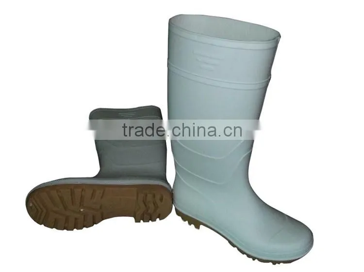 white pvc rain boots,wellington boots,rain shoes,pvc rain boot for food industry