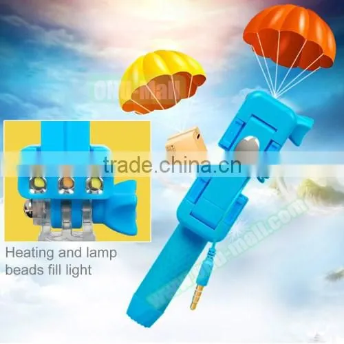 Portable Folding Extendable Selfie Stick with Sync LED Flash Light, Mini Monopod Selfie Stick for Smartphones