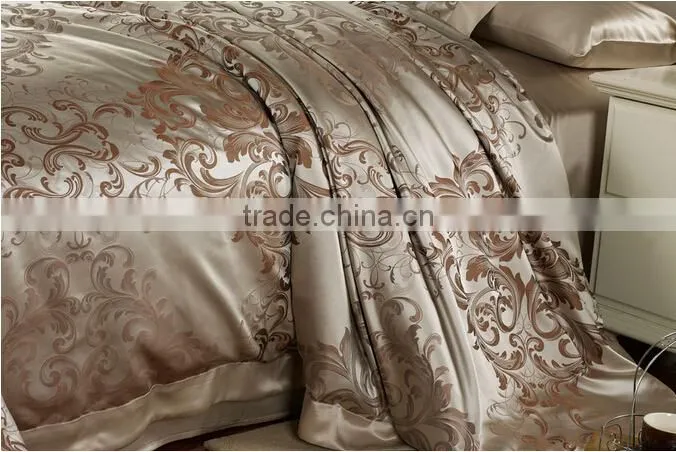 100% silk luxury jacquard bedding set