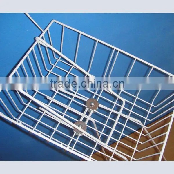 free standing metal wire brochure basket from china supplier