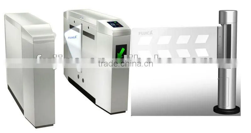 pedestrian access control flap turnstile barrier gate