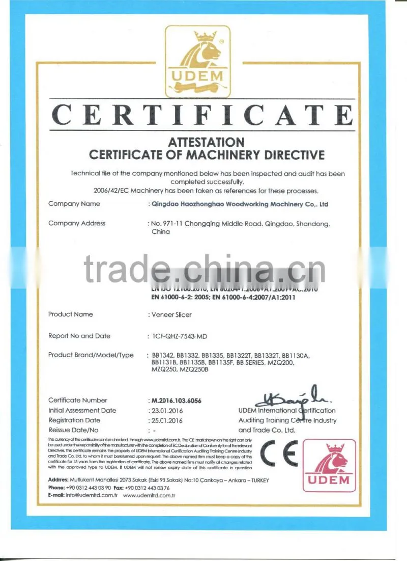 Woodworking Face veneer vertical slicer machine