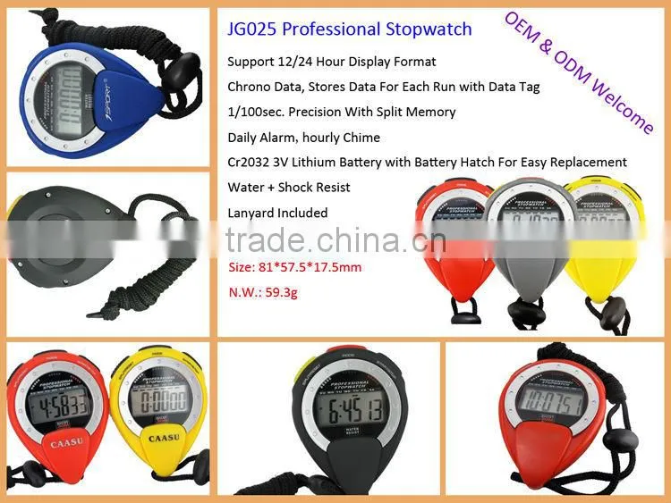 Factory Wholesale 10 Laps Memory Wall Stopwatch with Lanyard