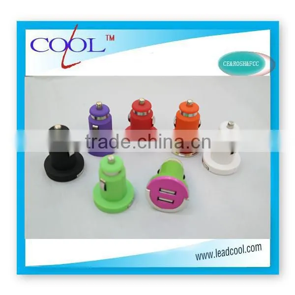 Multipurpose Colorful Dual USB Car Charger for iPad and Smart Phone