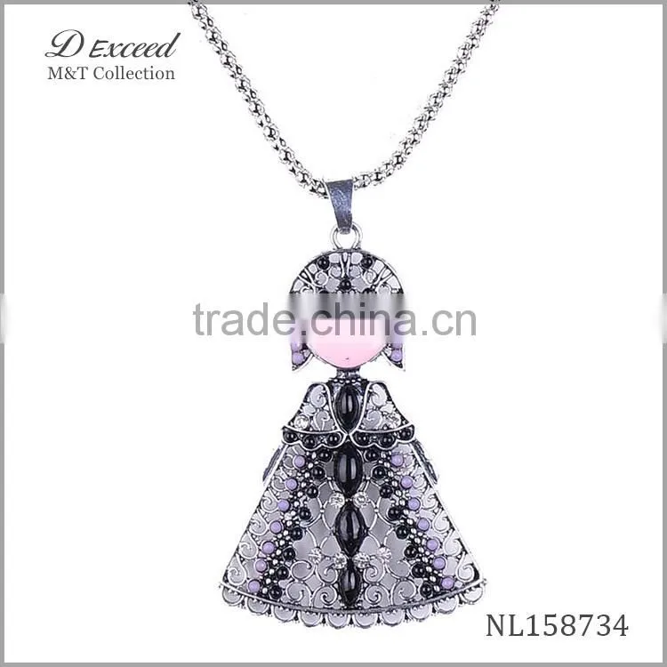 fashion jewelry doll pendant for girls factory direct sale