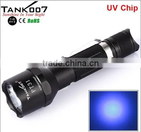 TANK007 Counterfeit Detection 365nm 3W UV led torch uv light manufacturers ultraviolet lamp