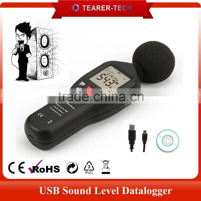 Digital SOUND NOISE LEVEL METER 30~130 dB Decibel DATA Logger USB CD Software (TL-200)
