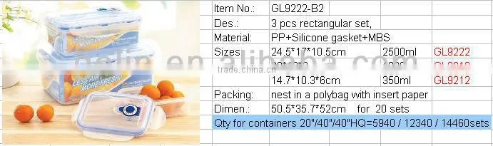 stackable plastic food container set
